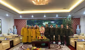 Ban Trị sự Giáo hội Phật giáo Việt Nam thành phố Hà Nội thăm, chúc Tết Công an Hà Nội