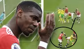 Pogba giận dữ khi bị Maguire đá trúng mặt
