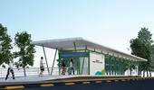 Nhà chờ xe buýt nhanh hiện đại đầu tiên tại Hà Nội
