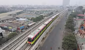 Chạy thử nghiệm liên động các đoàn tàu metro Nhổn-Ga Hà Nội đoạn trên cao dài 8,5km 
