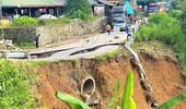 Đường tỉnh 129 đi Sìn Hồ bị đứt gãy, tỉnh Lai Châu cấm toàn bộ phương tiện lưu thông