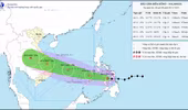 Bão Kalmaegi giật cấp 16 sẽ tiến vào Biển Đông trong sáng mai 5-11