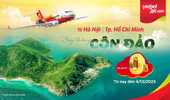 Vietjet mở bán vé 0 đồng trên các đường bay thẳng đến Côn Đảo