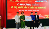Học viện CSND tiếp tục đồng hành hỗ trợ người dân tỉnh Nghệ An sau mưa bão