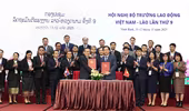 Thúc đẩy quan hệ hợp tác Việt Nam-Lào trong lĩnh vực lao động, người có công