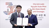 Chủ tịch nước Nguyễn Xuân Phúc dự Lễ công bố Ngày Việt Nam của thành phố Gwangju 