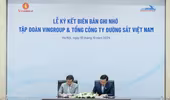 Tập đoàn Vingroup ký kết hợp tác thúc đẩy chuyển đổi xanh với Tổng Công ty Đường sắt Việt Nam