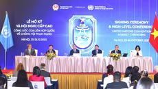 64 quốc gia đã ký Công ước Hà Nội ngay trong phiên ký tại hội trường chính