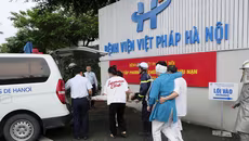 Phối hợp diễn tập phương án phòng cháy, chữa cháy tại Bệnh viện Việt Pháp