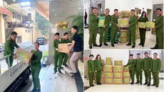 Phòng Cảnh sát QLHC về TTXH Công an Hà Nội thiết thực hướng về đồng bào miền Trung, Tây Nguyên