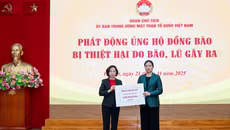 Thành phố Hà Nội ủng hộ 10 tỷ đồng giúp đồng bào các tỉnh khắc phục hậu quả bão, lũ