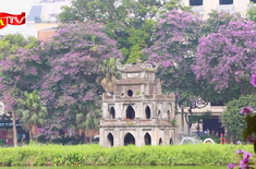 Một Hồ Gươm dịu dàng trong sắc tím bằng lăng