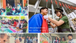 Những hình ảnh ấn tượng về mô hình "Mái trường an toàn" ở quận Hà Đông 