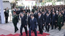 Đoàn Ban chấp hành Trung ương Đảng viếng Tổng Bí thư Nguyễn Phú Trọng 