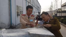 Hàng tấn mỡ bấn “ngủ” trên xe đông lạnh