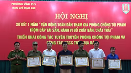 Dán tem phòng chống tội phạm trộm cắp xe máy