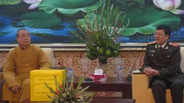 Trung ương Giáo hội Phật giáo Việt Nam chúc Tết Công an Hà Nội