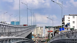 Cận cảnh đường vành đai 2 trên cao tại Hà Nội