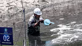 Ba tuần làm sạch bằng công nghệ Nhật Bản: Nước sông Tô Lịch giảm amoniac, giảm mùi đáng kể