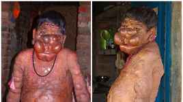 Cậu bé Ấn Độ khốn khổ vì bị hàng trăm khối u nổi trên cơ thể