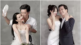 Không giấu nữa, Nhã Phương - Trường Giang tung bộ ảnh cưới cực ngọt ngào, lãng mạn
