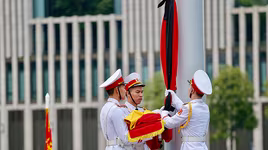 Lễ thượng cờ rủ Quốc tang Chủ tịch nước Trần Đại Quang