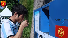 Cận cảnh máy làm nước sạch từ không khí ở Hà Nội