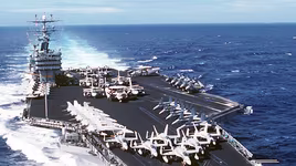 [ẢNH] Trung Đông căng như dây đàn khi tàu sân bay Mỹ áp sát Iran