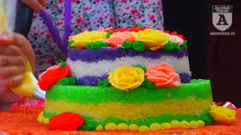 [Ảnh] Độc đáo màn trình diễn làm "xôi hoa đậu ngũ sắc 3D" trước ngày khai mạc Đại lễ Vesak 2019