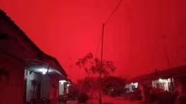 [Clip] Kinh ngạc: Bầu trời Indonesia đỏ rực do cháy rừng