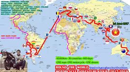 Chàng trai Việt bắt đầu chuyến phiêu lưu vòng quanh thế giới bằng xe máy