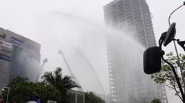 Thực tập chữa cháy, cứu nạn tại tòa tháp cao nhất Việt Nam