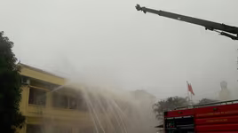 Diễn tập phương án chữa cháy và cứu nạn, cứu hộ tại Cụm công nghiệp Ngọc Hồi