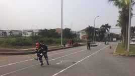 Cảnh sát phòng cháy, chữa cháy Công an quận Long Biên sẵn sàng cho Hội thao nghiệp vụ chữa cháy