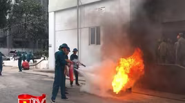 Diễn tập phương án chữa cháy và cứu nạn cứu hộ tại khu nhà tái định cư