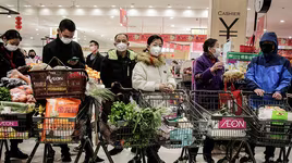 Cảnh người dân Vũ Hán đi chợ, mua sắm thời đại dịch