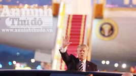 Toàn cảnh đón tiếp Tổng thống Mỹ Donald Trump đến Hà Nội
