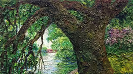 [Ảnh] Cây cổ thụ Hà Nội "đẹp lạ" trong tranh của họa sỹ Thái Lan