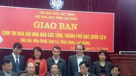 Giao ban Cụm thi đua Hội Nhà báo các tỉnh, thành phố dọc Quốc lộ 6 năm 2015