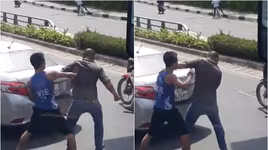 Một VĐV Muay Thái đánh người ngay trên đường phố sau va chạm giao thông?