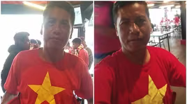 CĐV Indonesia bất ngờ mặc áo cờ đỏ sao vàng, cổ vũ ĐT Việt Nam