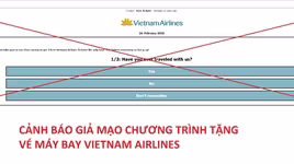 Cảnh báo giả mạo tặng vé máy bay miễn phí
