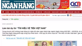 Sau phát hành tiền lưu niệm, NHNN mở cuộc thi tôn vinh đồng tiền Việt Nam