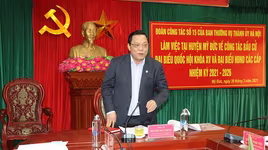 Đoàn công tác số 15 - Ban Thường vụ Thành uỷ Hà Nội làm việc với huyện Mỹ Đức về công tác bầu cử