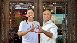 Ánh Viên cùng Bệu bé bỏng tạo hình trái tim, gây sốt mạng xã hội