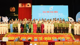Toàn cảnh Đại hội đại biểu Phụ nữ CATP Hà Nội nhiệm kỳ 2025-2030