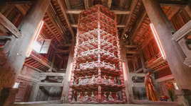 Tòa Cửu phẩm liên hoa chùa Bút Tháp được công nhận là Bảo vật quốc gia