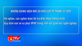 Những chính sách nổi bật có hiệu lực trong tháng 12-2022