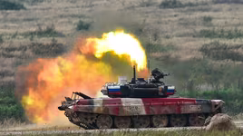 [ẢNH] ‘Chiến tăng đỏ’ của đội Nga xuất sắc nhưng lại thiếu thuyết phục ở Tank Biathlon