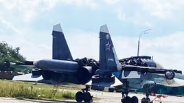 Tiêm kích bom Su-34 được Nga bảo vệ khỏi UAV tự sát bằng lốp ô tô